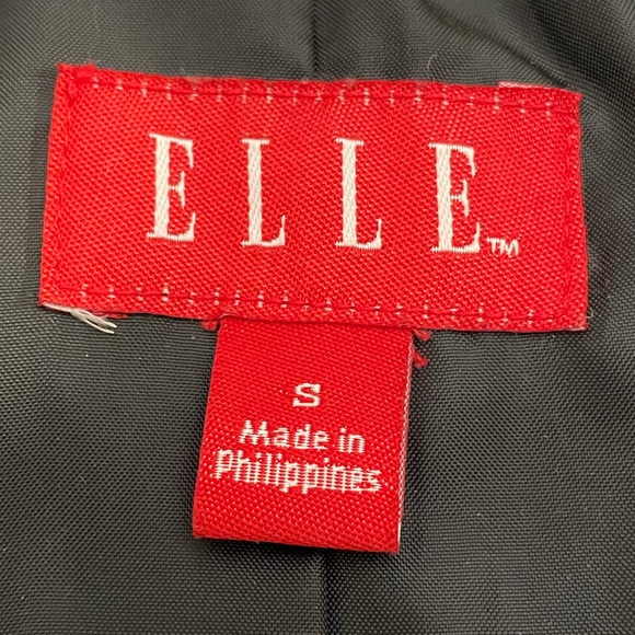 Elle black snap front cotton spandex blend blazer jacket peplum waist size small - Picture 6 of 11